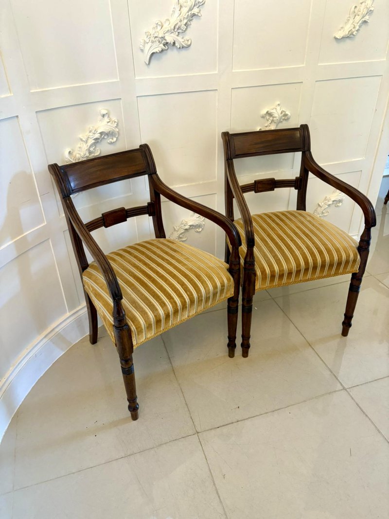 Pair of Antique George III Quality Mahogany Desks Chairs - Image 4